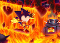 Sonic Feeling the heat! by Ravrous