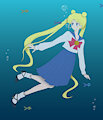 Usagi's undersea swim