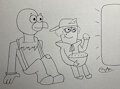 Chappy and Robert's Movie Night by BigBadBuzzard