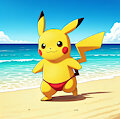 Pikachu on the beach - G.Gemini AI by SergioLH25