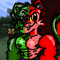 Saúl The Green and Red Hulk Wolf by SaulElHombreLobo1998