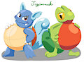 Wartortle & Treecko Belly Team by trejowauk