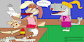 Lola Bunny eating Chris Bland The Whale