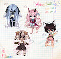 New batch of chibi adoptions!! ♥