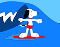 Snoopy the Dog Surfing