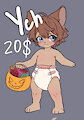 Pumpkin costume and diaper ready! YCH by JaXXxx