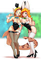 [C] Kemonomimi Bunnygirls Suda and Jill by MykeGreywolf