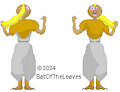 Mole Woman Front And Rear View Pixel Art by BatOfTheLeaves