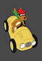 Paw Barker driving the car (colored) by Goodkat