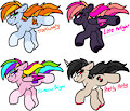 MLP Recolor Adopts (Rainbow Dash) by Gluttonace