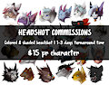 Headshot Commissions - $15 - Limited slots