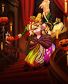 Leona and Trust Halloween by Toughset and Belise7