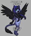 ADOPTABLE: Selene the Raven Gryphon by ItsyMitsy