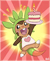 Chespin bakes a cake