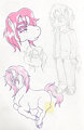 iconic pink and white horse guy again and also some other guys by teochronico