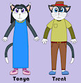 Tonya N Trent Tuxedo Cats (Tiffany's Parents) by DanielMania123