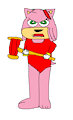 Amy Rose In A Red Leotard