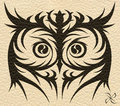 Commission - Owl Tribal Tattoo