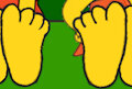 Foot comparison: Bart and Lisa by NatGallery