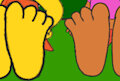 Foot comparison: Lisa & Dora by NatGallery