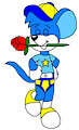 Lingo the Mouse with a Flower Dancing