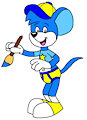 Lingo the Mouse with Paintbrush Pose