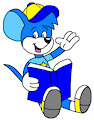 Lingo the Mouse with a Book Pose