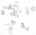 Mario and Luigi doodles by Bantro