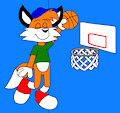 Billy the Fox Put a Basket Ball on a Hoop