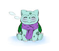 Stay warm Bulbasaur by LunarTurtle