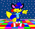 Alex the fox at a disco