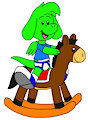 Patch the Dinodog Ride on a Rocking Horse