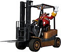 Dr. Eggman and his forklift