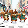 [AI experiments] Squirrels go Black Friday shopping for nuts!