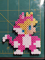 8bit Kitty Peach Perler by ryuuiaryuusei