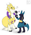 rena meets lucario by BardoEnKrisis