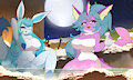 Sapphire and Nami Hotsprings (Comm) SFW