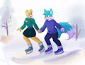 Glacier Gliding Duet ⛸️❄️ by Thunderax22