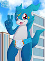 Veemon showing off his Big Size - Edition