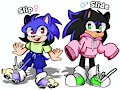 Slip The Hedgehog & Slide The hedgehog (Sonadow Fankids)