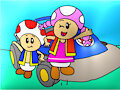 Toad, Toadette and their kart