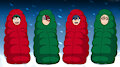 MHA: Christmas Sleeping Bags