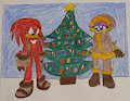 Knuckles x Sonia Christmas by PrincessShannon