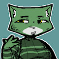 green cat by notevendoommusic