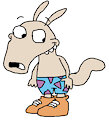 Rocko Wallaby in his Boxers and Shoes by MabelTheToysLover