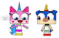 Unikitty and Puppycorn in different colors of underwear