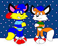 Alex and Billy Freezing Poses in the Snow by ToonlandianFox2002