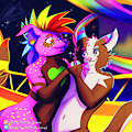 RAINBOWROAD DANCE!!! Chaos and Marty having fun!! by Cachuchas