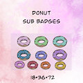 Donut sub badges by Lokifan20