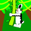 Bunnicula Swinging From Jungle Vines by Jogeldenhuys